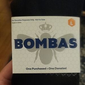 Bombas Long Black Socks Size: Large